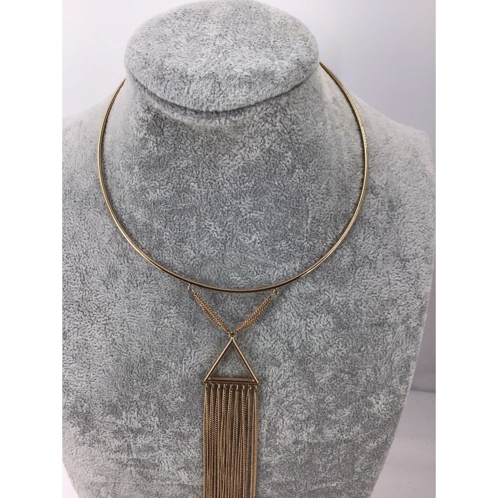 Iandry Fashion Matchstick Collar Necklace Gold Tone - Picture 3 of 10